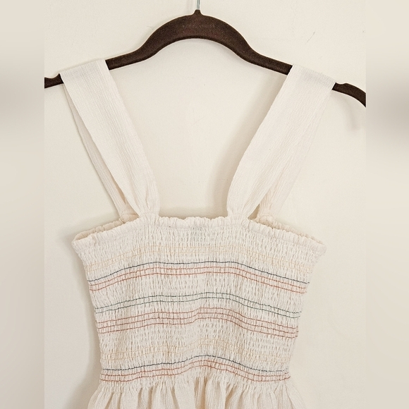 Madewell Texture & Thread Rainbow Smocked Peplum Tank Top - Picture 11 of 13